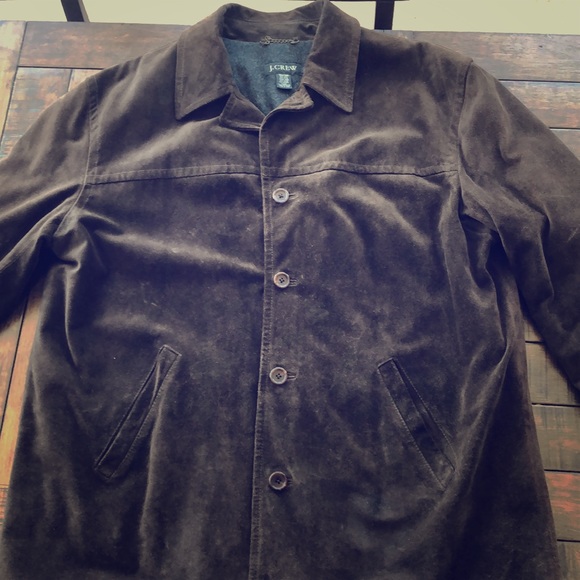 Jcrew xl men’s 100%leather, suede fully lined coat - Picture 1 of 4